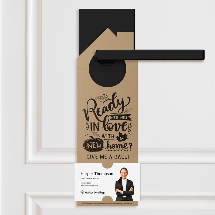 Ready to Fall in Love with a New Home Door Hangers Door Hanger Market Dwellings KRAFT