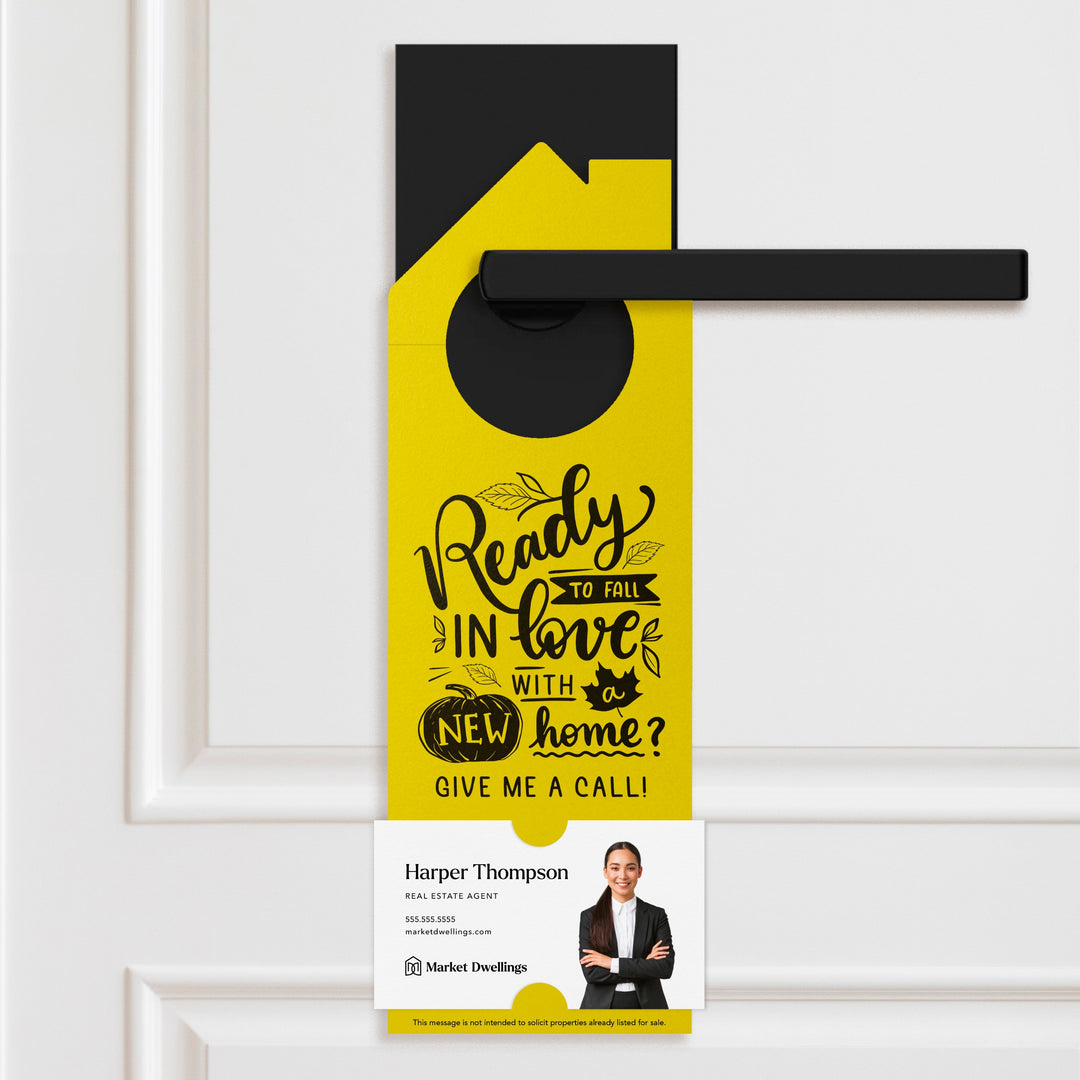 Ready to Fall in Love with a New Home Door Hangers Door Hanger Market Dwellings LEMON