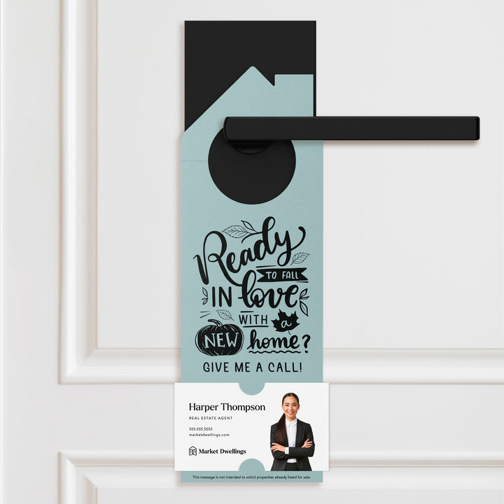 Ready to Fall in Love with a New Home Door Hangers Door Hanger Market Dwellings LIGHT BLUE