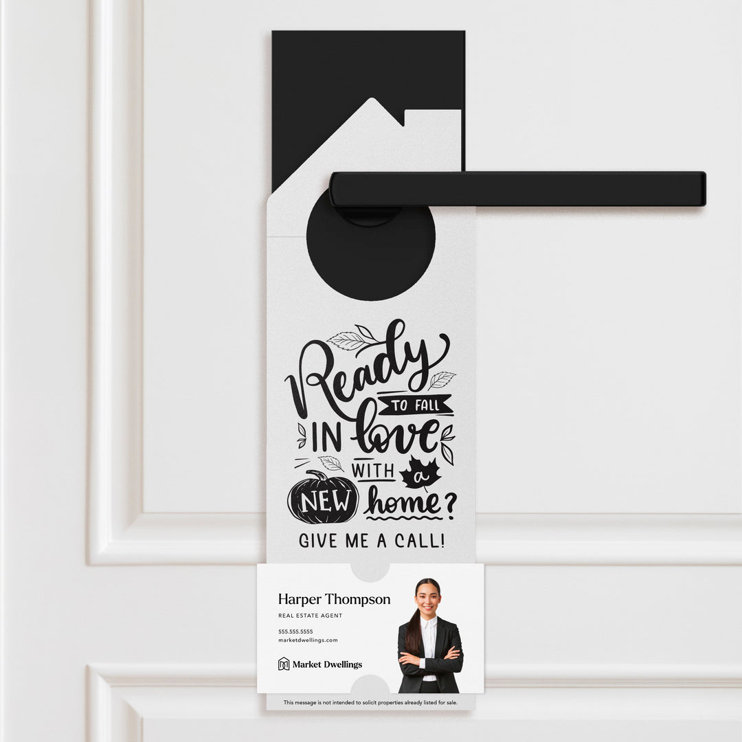 Ready to Fall in Love with a New Home Door Hangers Door Hanger Market Dwellings WHITE