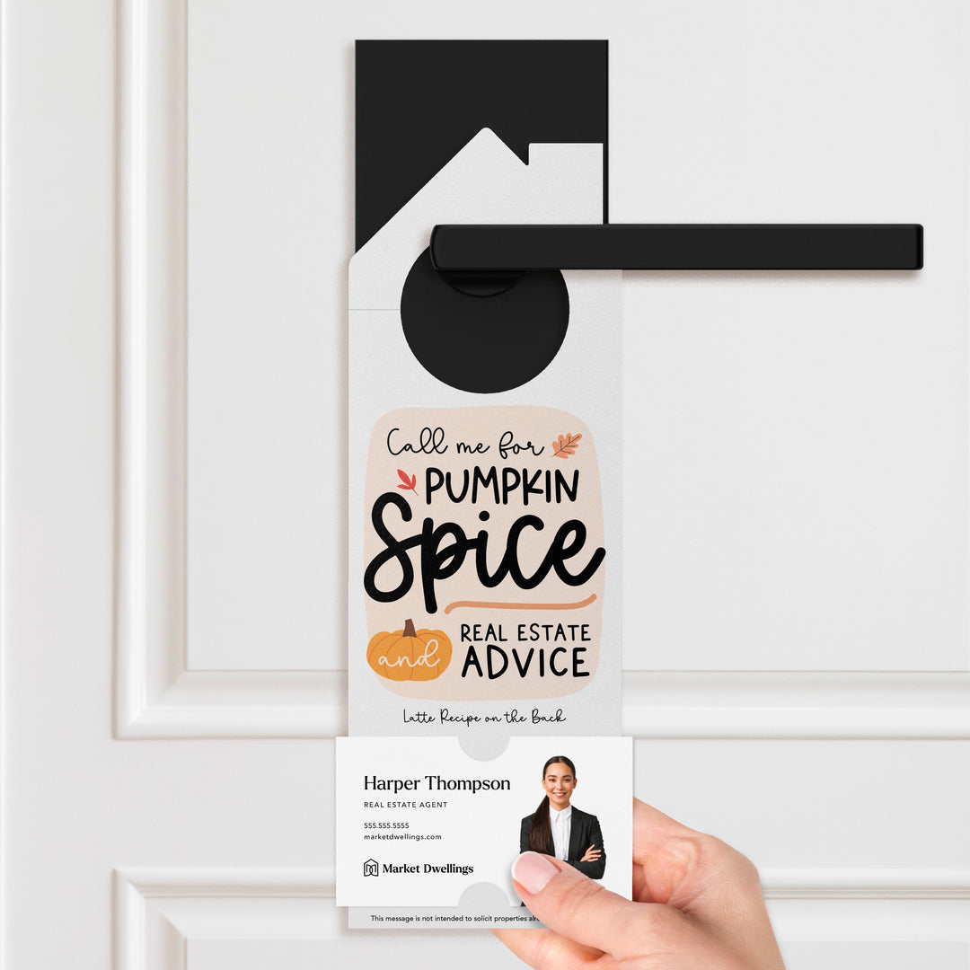 Pumpkin Spice Latte Recipe Door Hangers