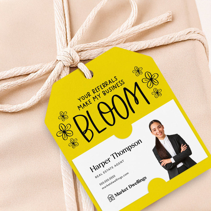 Your Referrals Make My Business Bloom | Gift Tags