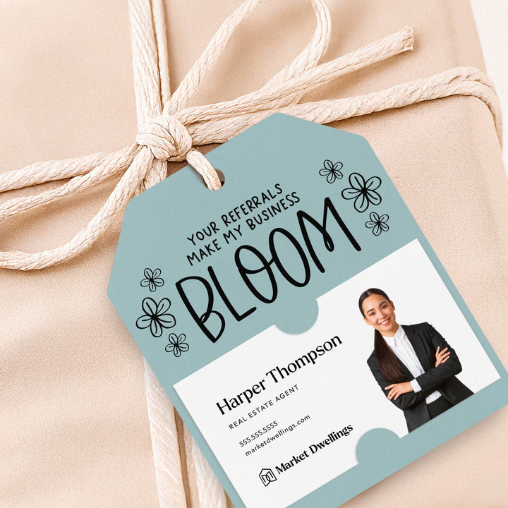 Your Referrals Make My Business Bloom | Gift Tags