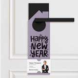 Happy New Year Door Hangers Holiday Door Hanger Market Dwellings LIGHT PURPLE 10