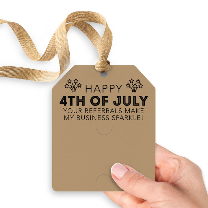 Happy 4th of July | Your Referrals Make My Business Sparkle Pop By | Gift Tags Gift Tag Market Dwellings