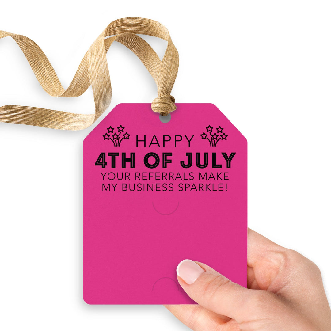 Happy 4th of July | Your Referrals Make My Business Sparkle Pop By | Gift Tags