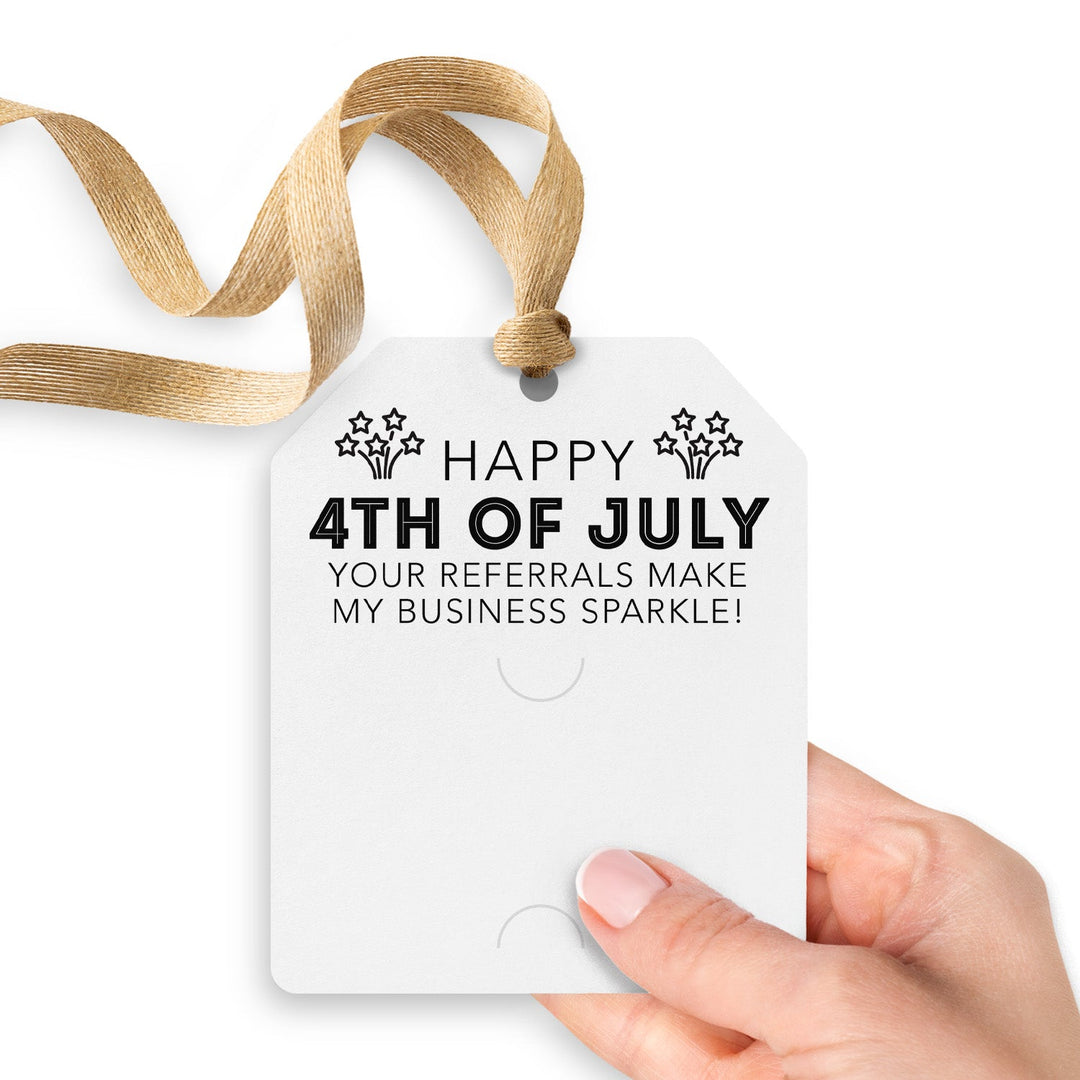 Happy 4th of July | Your Referrals Make My Business Sparkle Pop By | Gift Tags