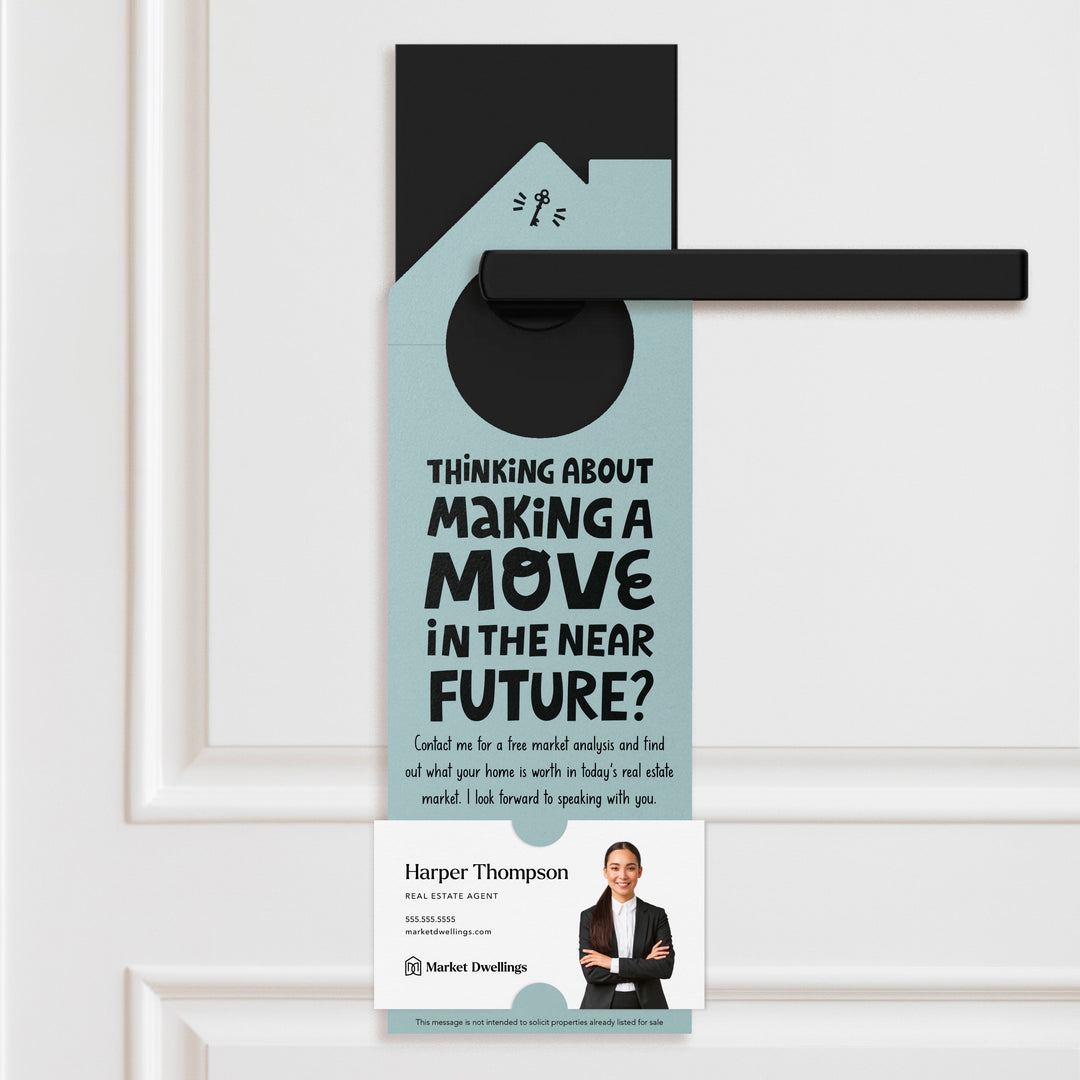 Thinking About Making A Move Door Hangers Door Hanger Market Dwellings LIGHT BLUE