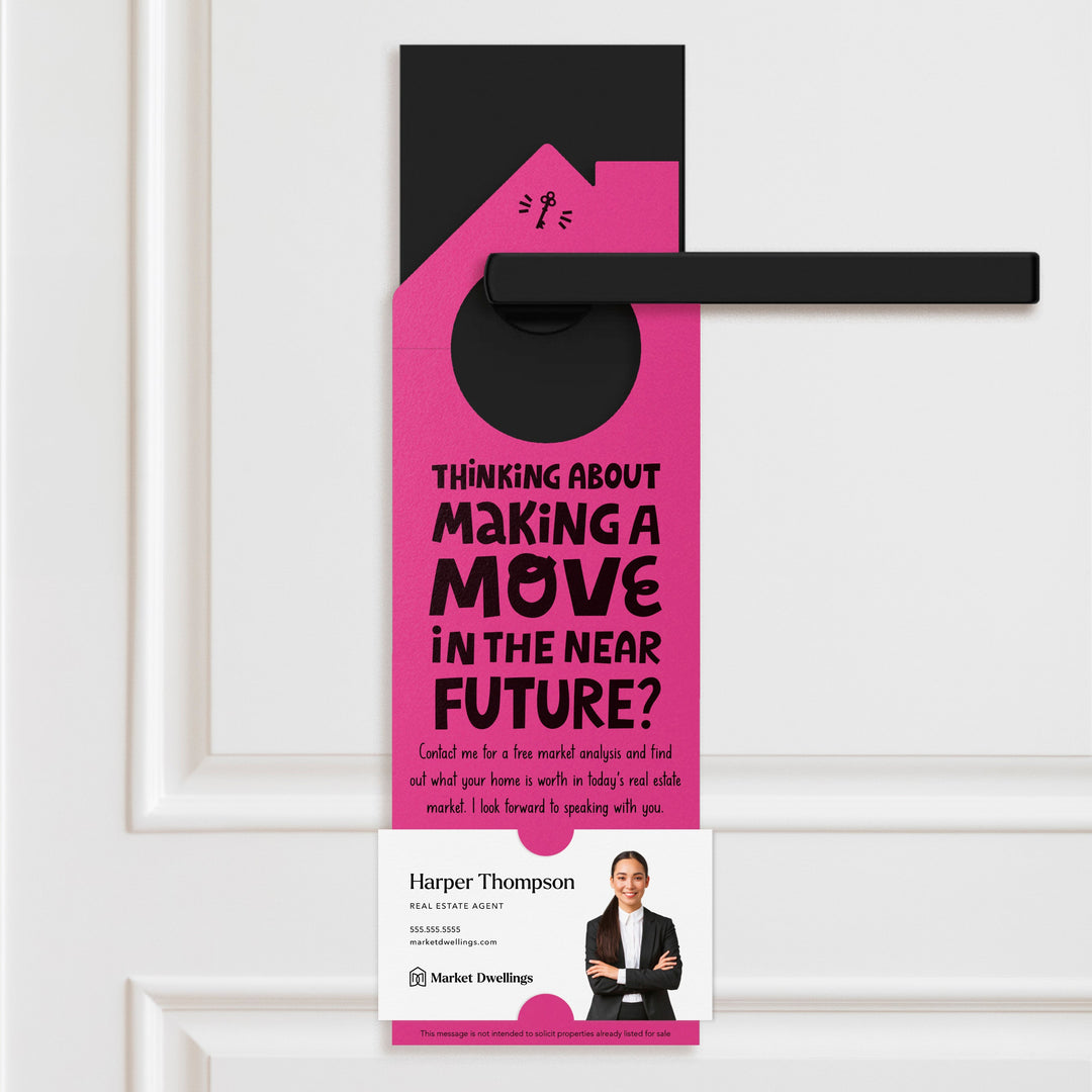 Thinking About Making A Move Door Hangers Door Hanger Market Dwellings RAZZLE BERRY