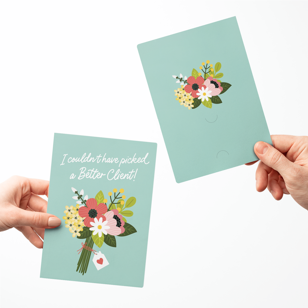 Set of I Couldn't Have Picked A Better Client! | Spring Greeting Cards | Envelopes Included | 64-GC001 Greeting Card Market Dwellings