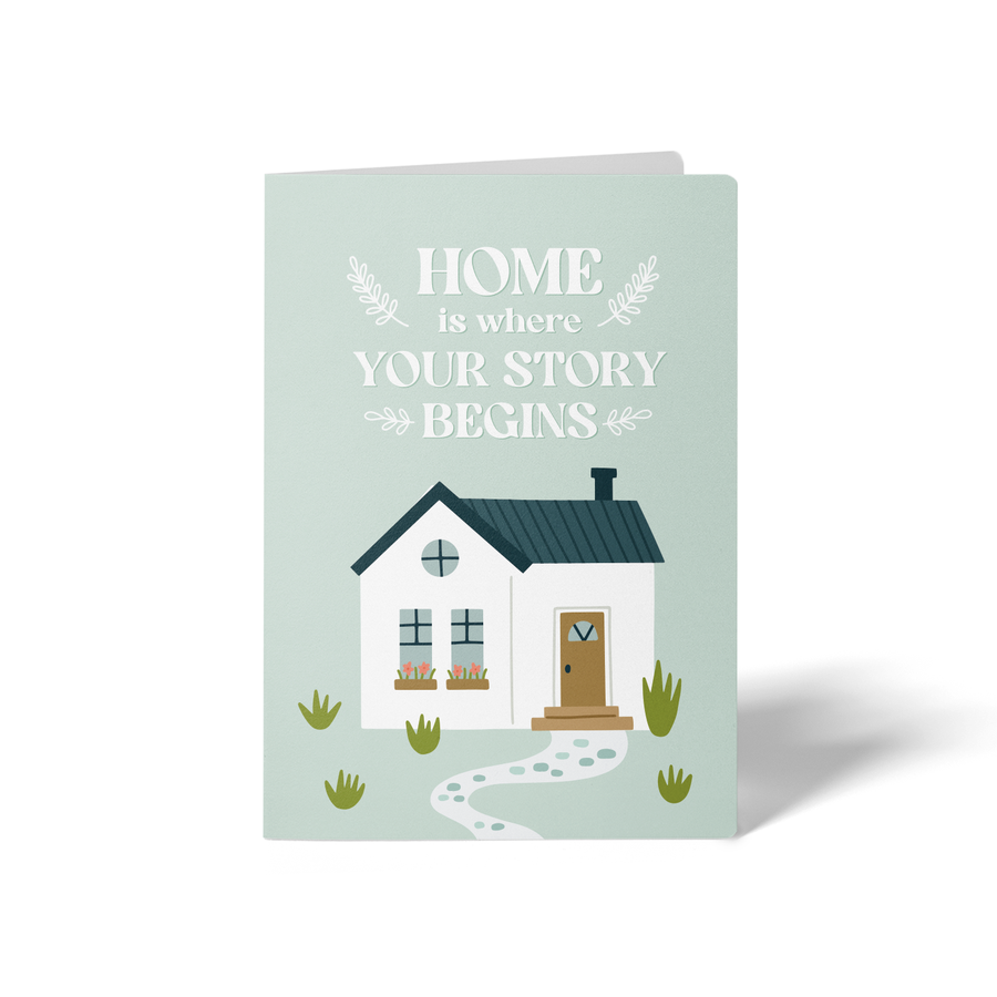 Set of Home is where your story begins | Greeting Cards | Envelopes Included | 65-GC001 Greeting Card Market Dwellings