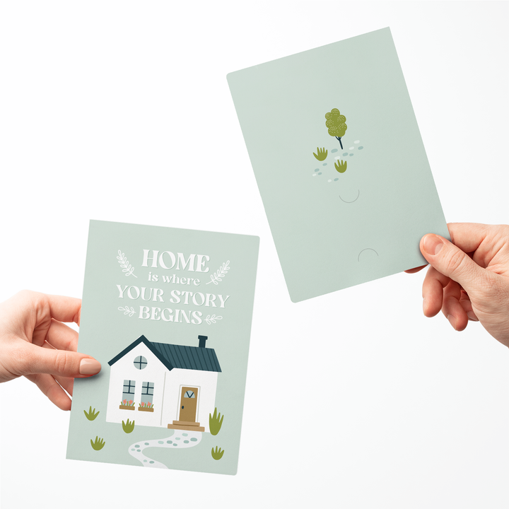 Set of Home is where your story begins | Greeting Cards | Envelopes Included | 65-GC001 Greeting Card Market Dwellings