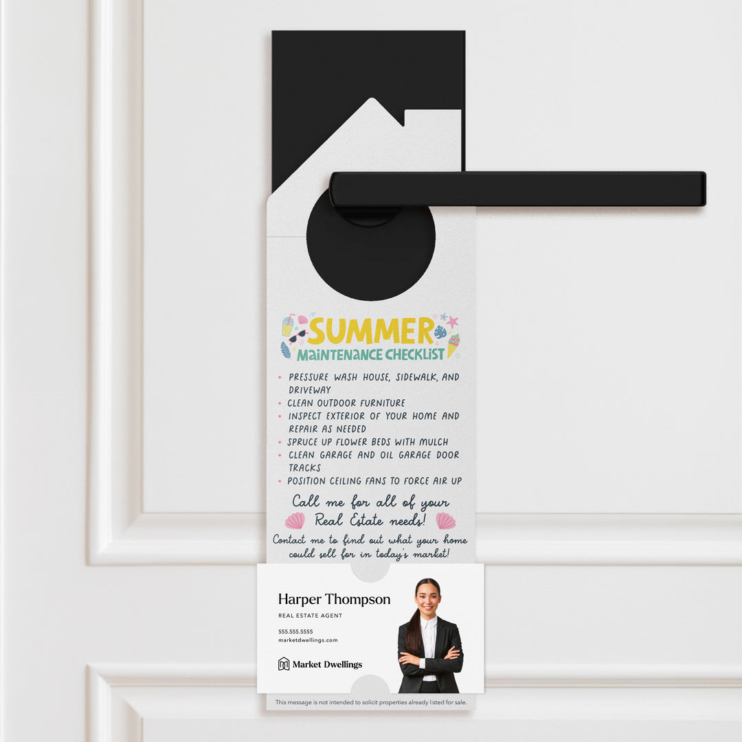 Summer Maintenance Checklist Door Hangers Door Hanger Market Dwellings