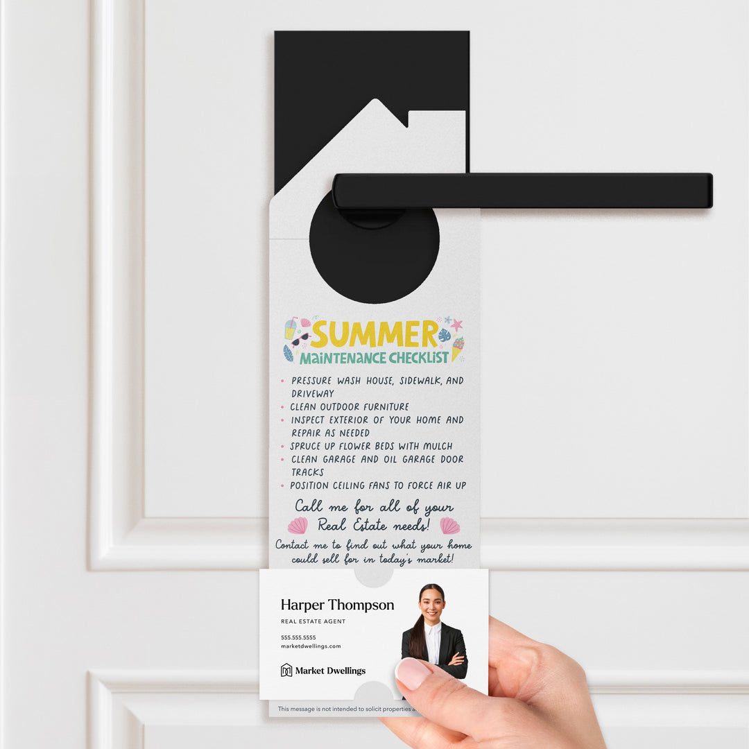 Summer Maintenance Checklist Door Hangers Door Hanger Market Dwellings