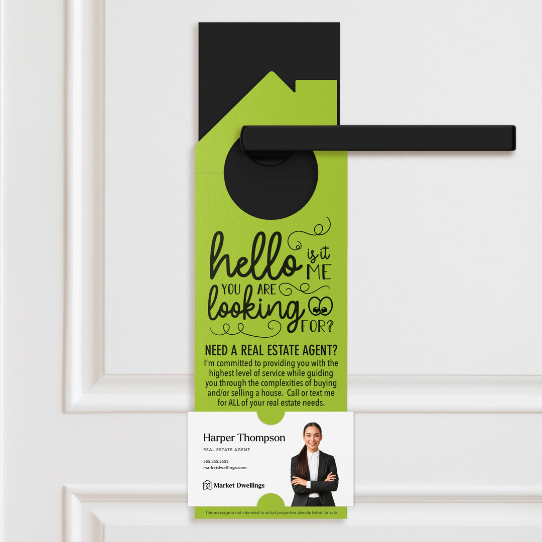 Hello, Is It Me You Are Looking For? Door Hangers Door Hanger Market Dwellings GREEN APPLE