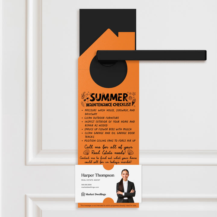 Summer Real Estate Maintenance Checklist Door Hangers Door Hanger Market Dwellings CARROT