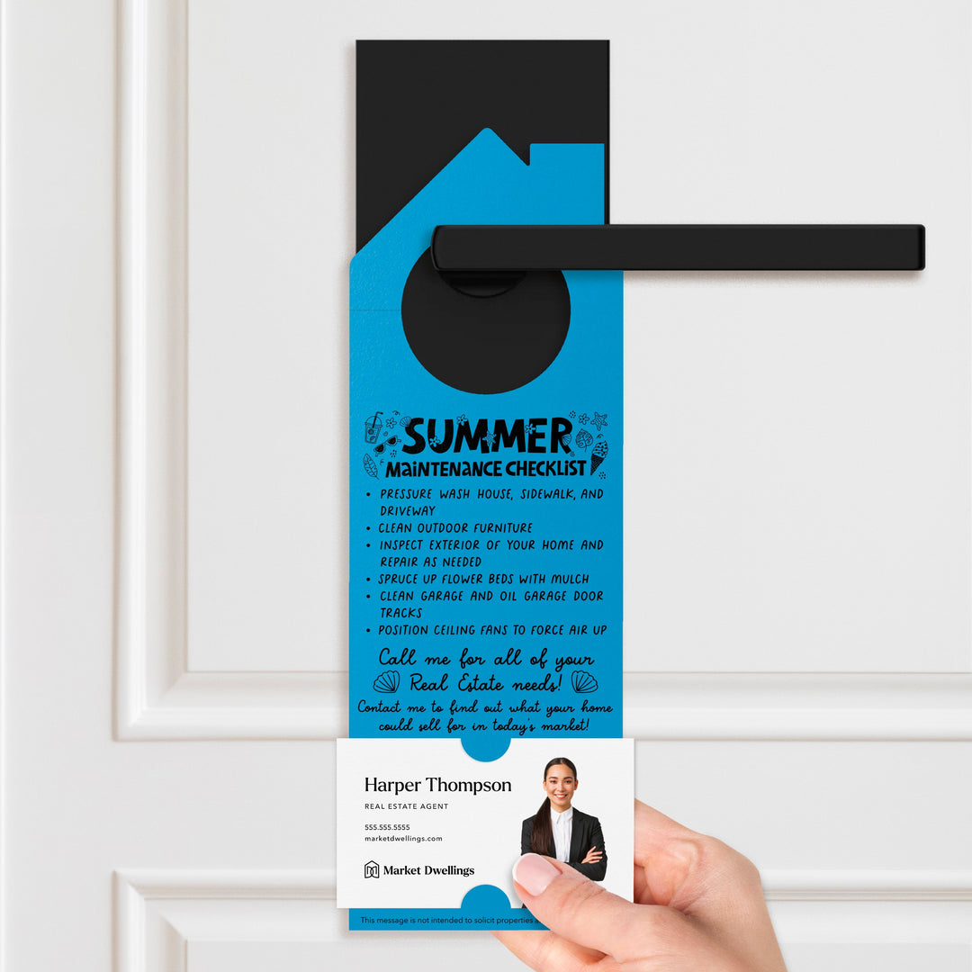 Summer Real Estate Maintenance Checklist Door Hangers Door Hanger Market Dwellings