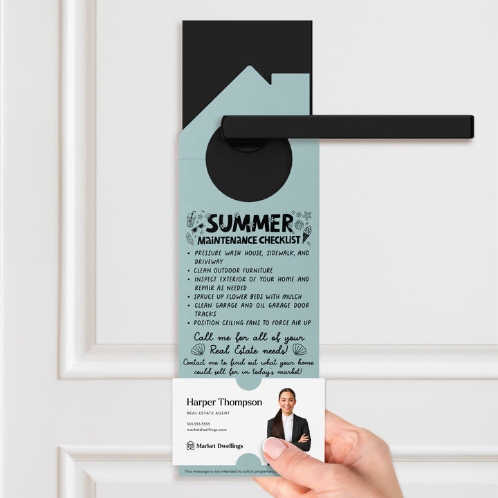 Summer Real Estate Maintenance Checklist Door Hangers Door Hanger Market Dwellings