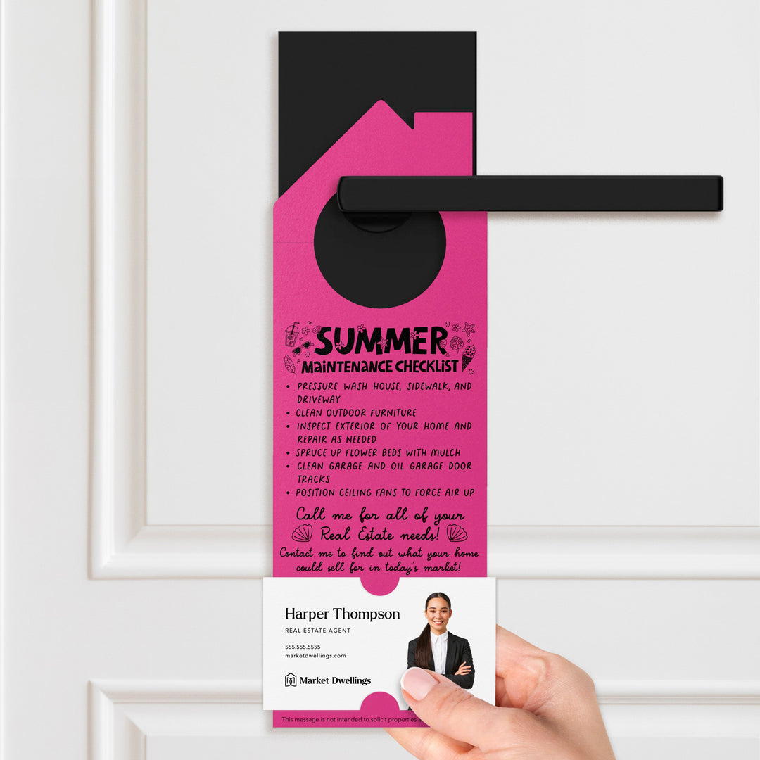 Summer Real Estate Maintenance Checklist Door Hangers Door Hanger Market Dwellings