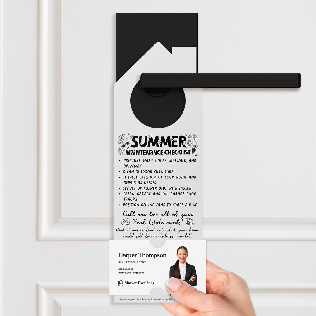 Summer Real Estate Maintenance Checklist Door Hangers Door Hanger Market Dwellings