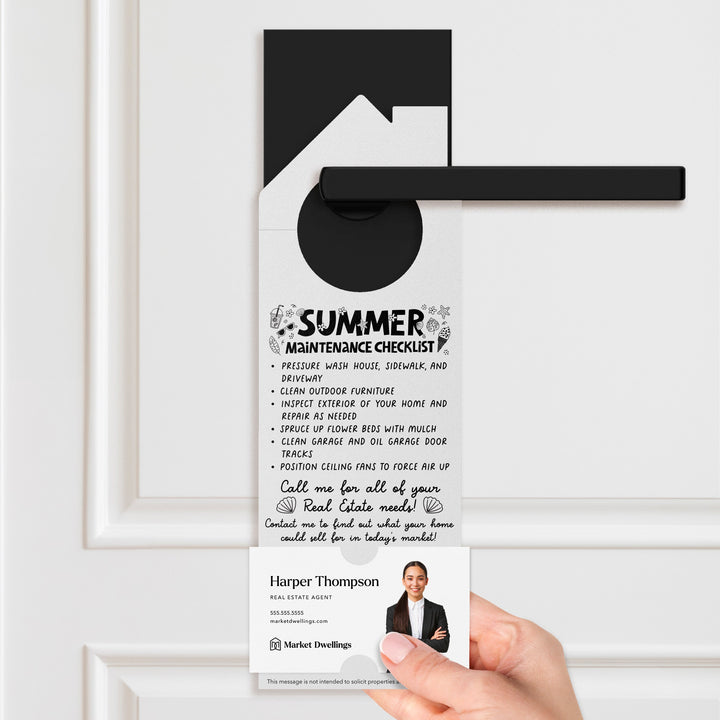 Summer Real Estate Maintenance Checklist Door Hangers Door Hanger Market Dwellings