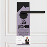 Quick Question Real Estate Door Hangers Door Hanger Market Dwellings LIGHT PURPLE 10