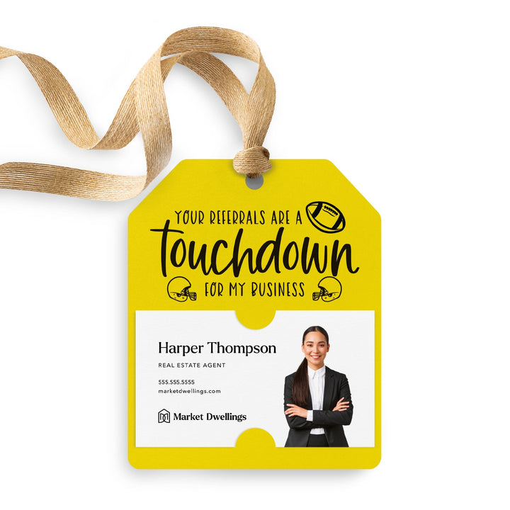 Your Referrals Are A Touchdown For My Business | Gift Tags Gift Tag Market Dwellings LEMON