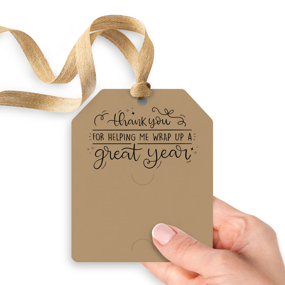 Thank You For Helping Me Wrap Up A Great Year Gift Tags | Gift Tags Gift Tag Market Dwellings