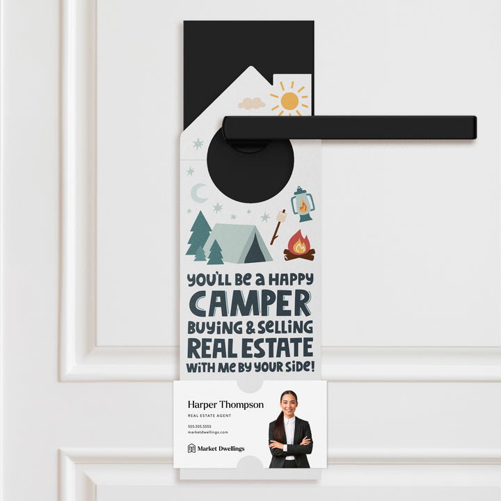 You'll Be a Happy Camper Door Hangers Door Hanger Market Dwellings