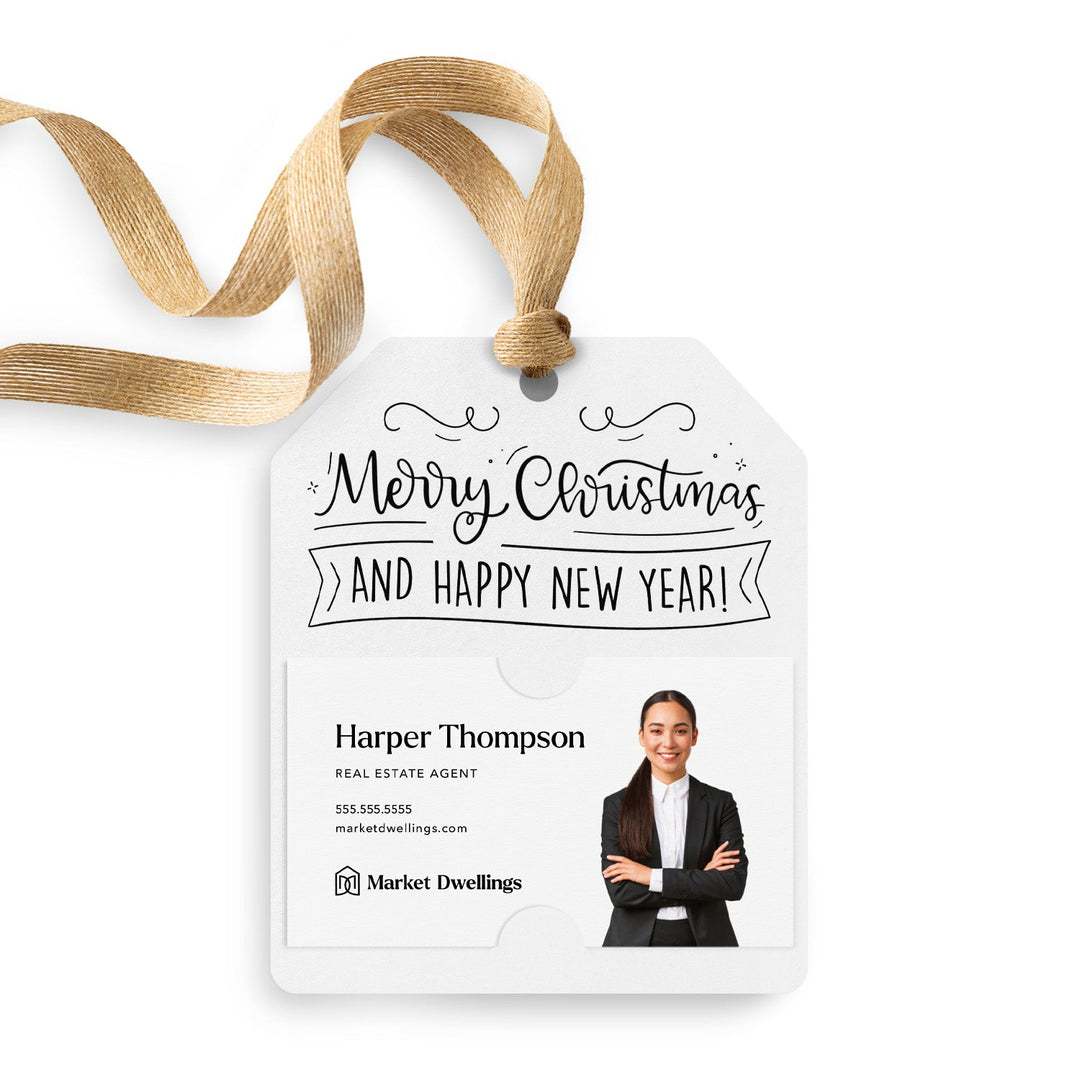 Merry Christmas and Happy New Year | Gift Tags Gift Tag Market Dwellings WHITE