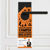 You'll Be a Happy Camper Real Estate Door Hangers Door Hanger Market Dwellings
