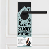 You'll Be a Happy Camper Real Estate Door Hangers Door Hanger Market Dwellings