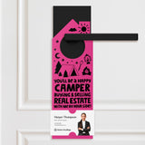 You'll Be a Happy Camper Real Estate Door Hangers Door Hanger Market Dwellings