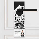 You'll Be a Happy Camper Real Estate Door Hangers Door Hanger Market Dwellings WHITE 10