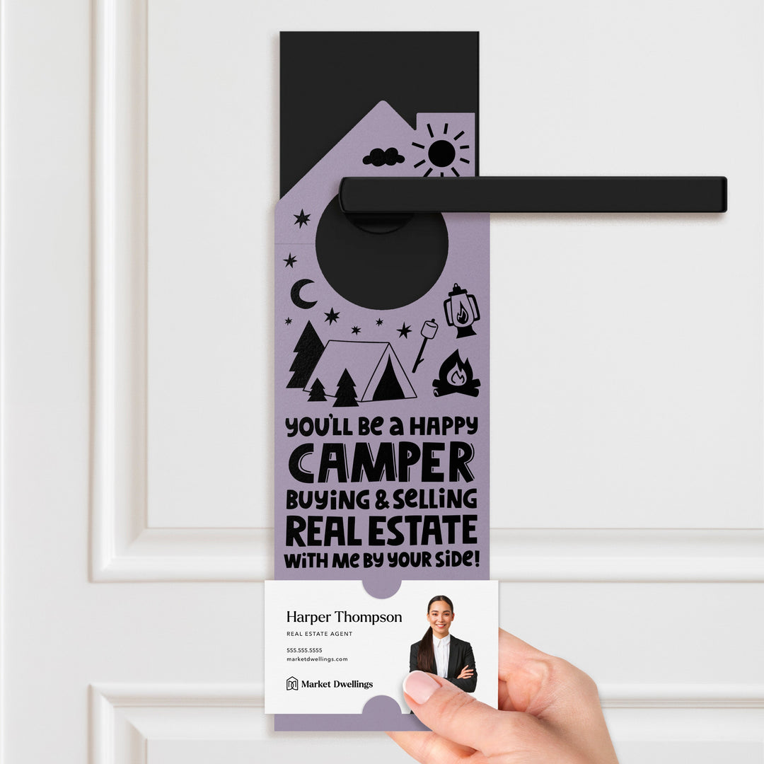 You'll Be a Happy Camper Real Estate Door Hangers