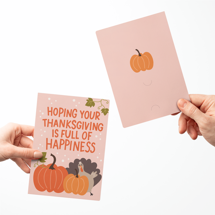 Set of Hoping Your Thanksgiving is Full of Happiness | Thanksgiving Greeting Cards | Envelopes Included | 83-GC001 Greeting Card Market Dwellings