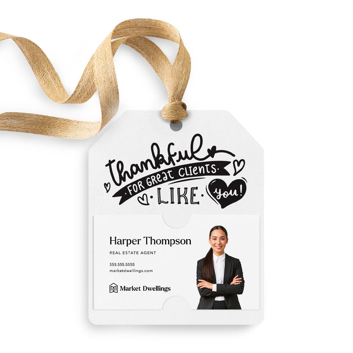 Thankful For Great Clients Like You | Gift Tags Gift Tag Market Dwellings WHITE