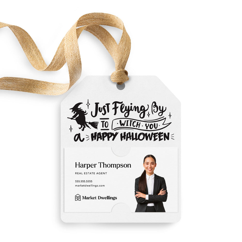 Just Flying By to Witch You a Happy Halloween | Gift Tags Gift Tag Market Dwellings WHITE 12
