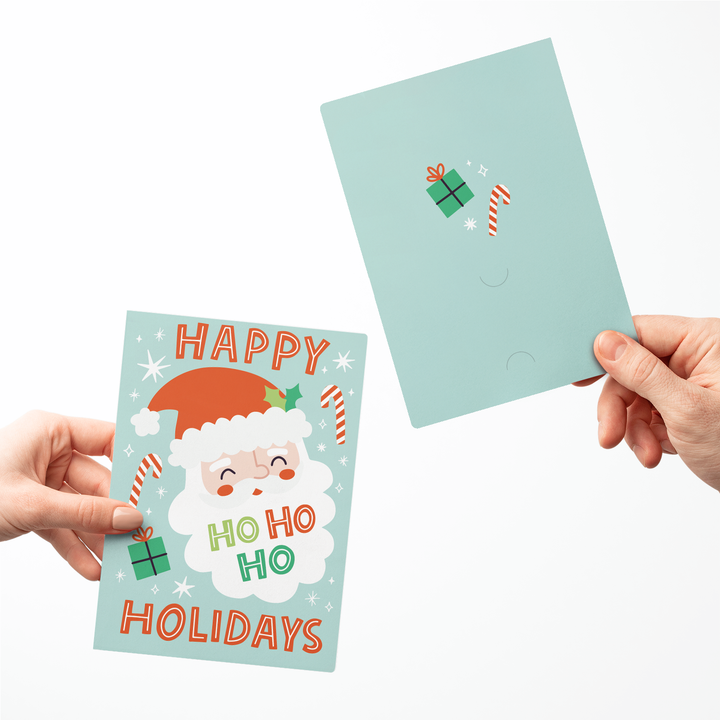 Set of Happy Ho Ho Ho Holidays | Christmas Greeting Cards | Envelopes Included | 87-GC001 Greeting Card Market Dwellings