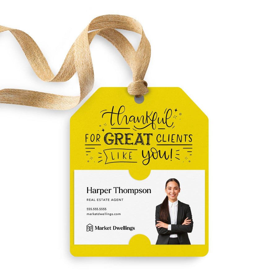 Thankful For Great Clients Like You | Gift Tags Gift Tag Market Dwellings LEMON