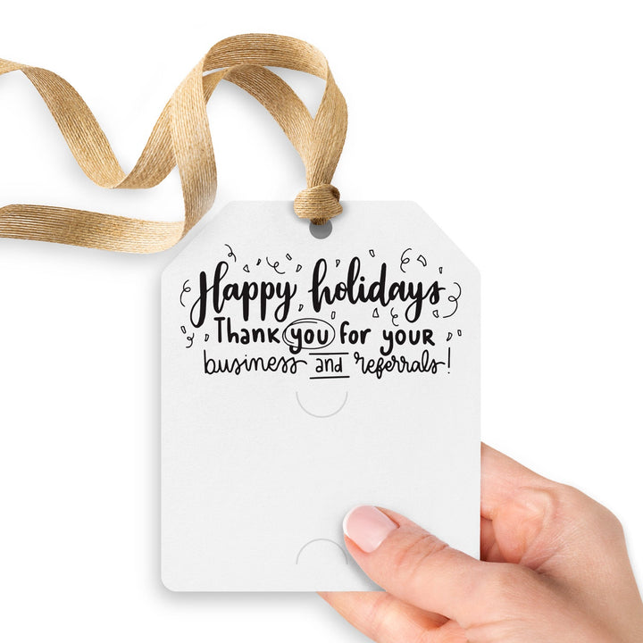 Happy Holidays Thank You For Your Business And Referrals | Gift Tags Gift Tag Market Dwellings