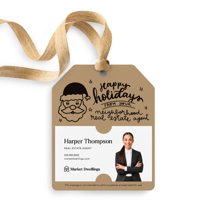 Happy Holidays From Your Neighborhood Real Estate Agent | Gift Tags Gift Tag Market Dwellings KRAFT