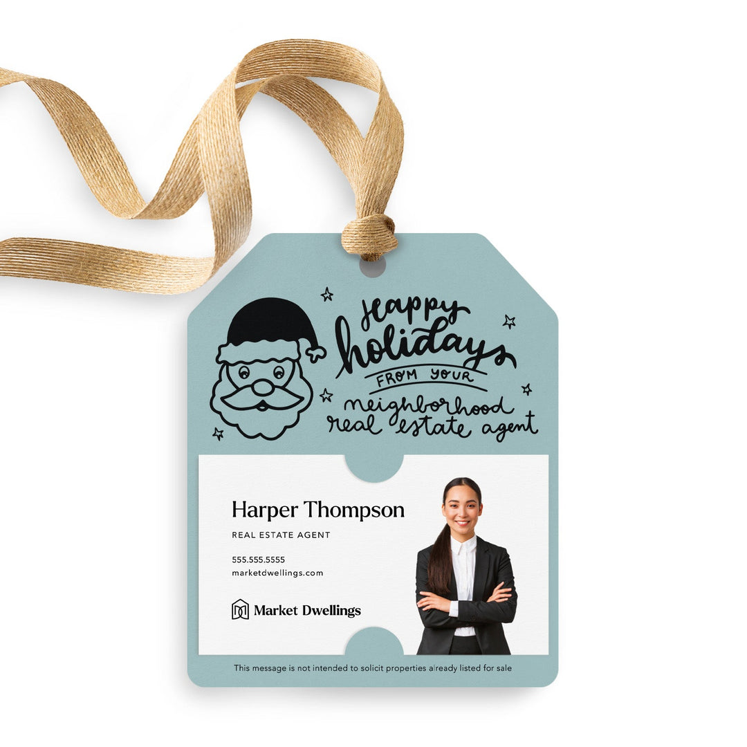 Happy Holidays From Your Neighborhood Real Estate Agent | Gift Tags Gift Tag Market Dwellings LIGHT BLUE