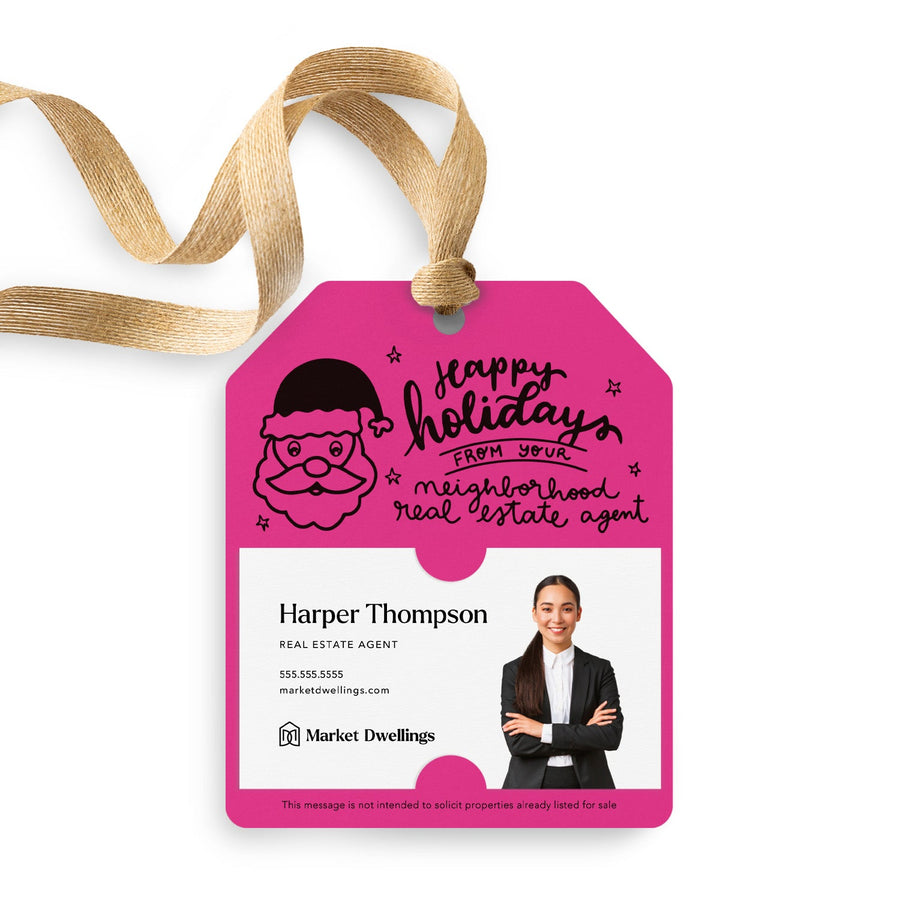 Happy Holidays From Your Neighborhood Real Estate Agent | Gift Tags Gift Tag Market Dwellings RAZZLE BERRY