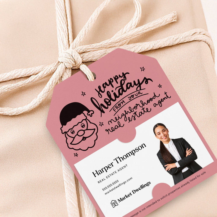 Happy Holidays From Your Neighborhood Real Estate Agent | Gift Tags