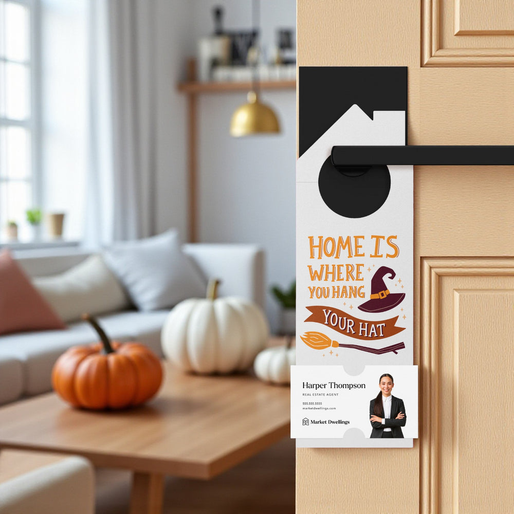 Home Is Where You Hang Your Hat Door Hangers Holiday Door Hanger Market Dwellings