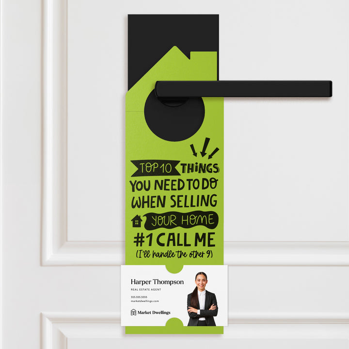 Top 10 Things You Need To Do When Selling Your Home Door Hangers Door Hanger Market Dwellings GREEN APPLE