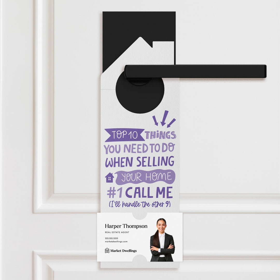 Top 10 Things You Need To Do When Selling Your Home Door Hangers Door Hanger Market Dwellings LILAC