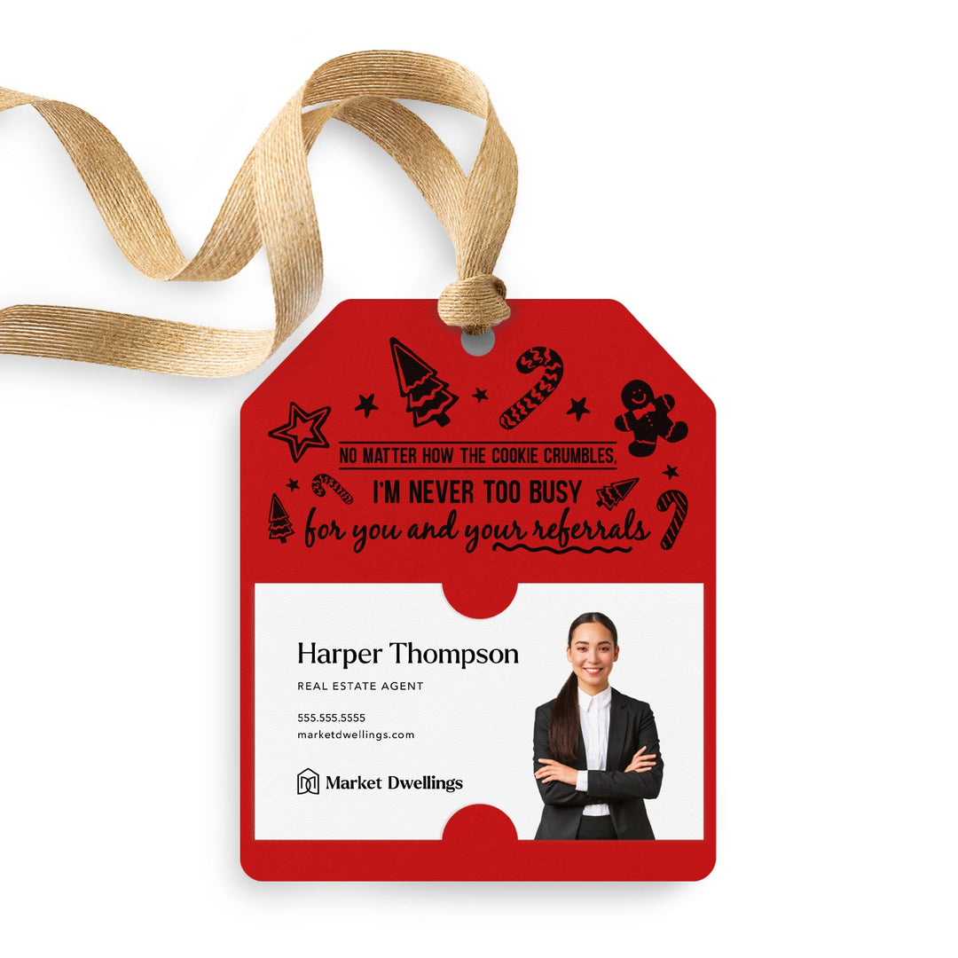 No Matter How The Cookie Crumbles Christmas Cookie | Gift Tags Gift Tag Market Dwellings SCARLET