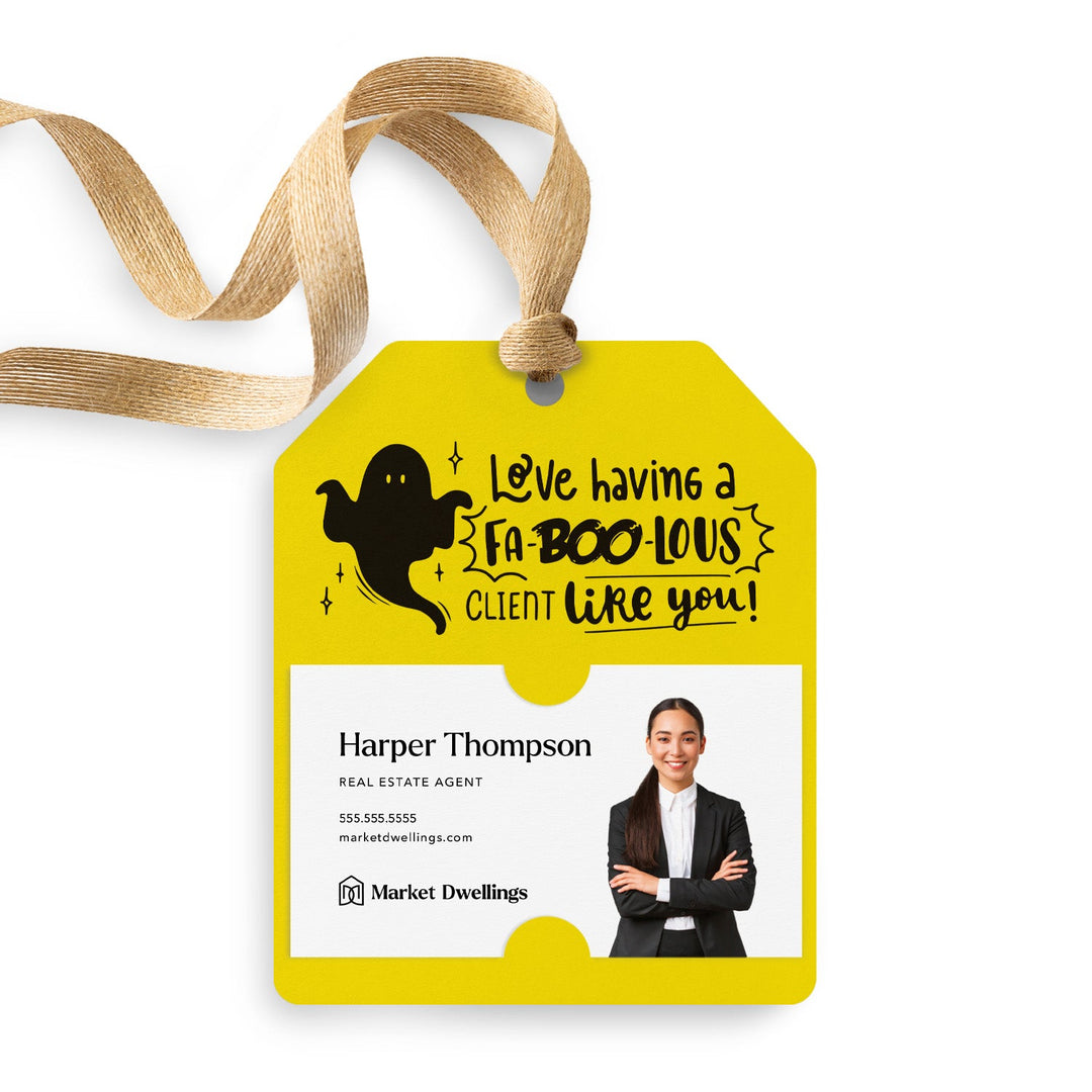 Love Having a Fa-BOO-lous Client Like You | Gift Tags Gift Tag Market Dwellings LEMON